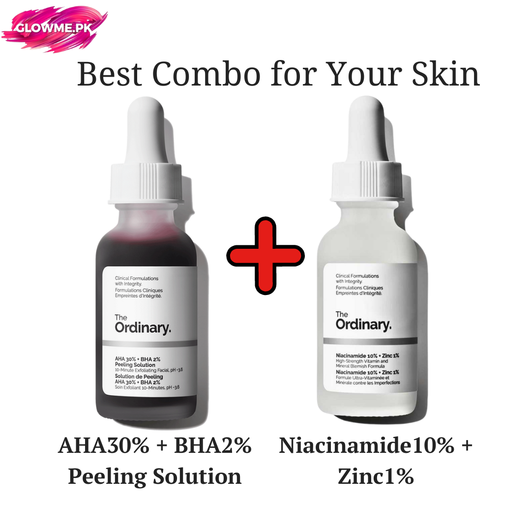 Combo Deal Ordinary Niacinamide10% + Zinc1% + AHA + BHA Peeling Solution